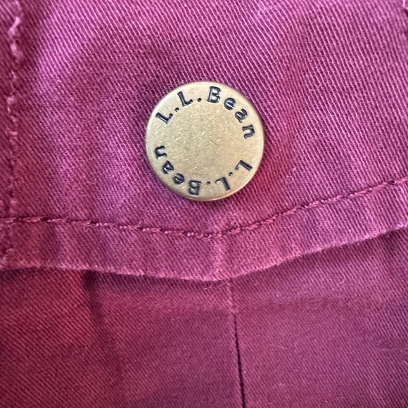 LL Bean Womens Classic Utility Field Jacket Purple Medium Zip & Snap Size Large - Picture 3 of 4